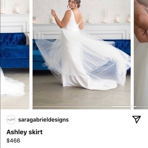 Sara Gabriel Wedding dress skirt, add-on